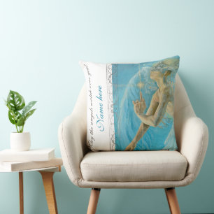 Angelic divine love and protection artwork throw pillow