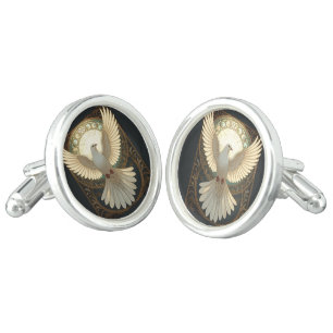 Angelic Dove Vintage Art Nouveau Vector Cufflinks