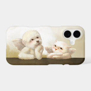 Angelic Duo: Smiling Bichon & Bao Bao Cloud iPhone 17 Case