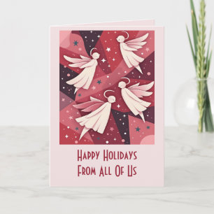 Angelic Figures Mid-Century Modern Kitschmas Card