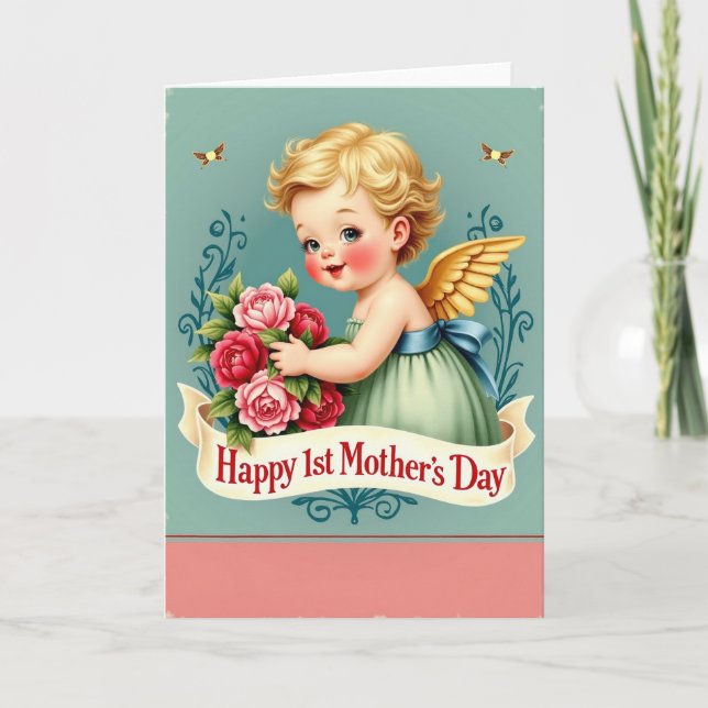 Angelic Floral Mothers Day Card (Front)