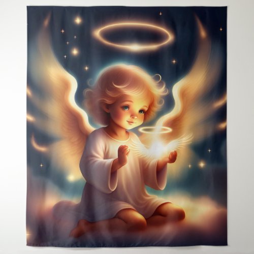 Angelic Glow Tapestry