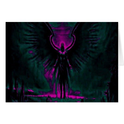 Angelic Guardian Purple and Teal Cards (Front Horizontal)