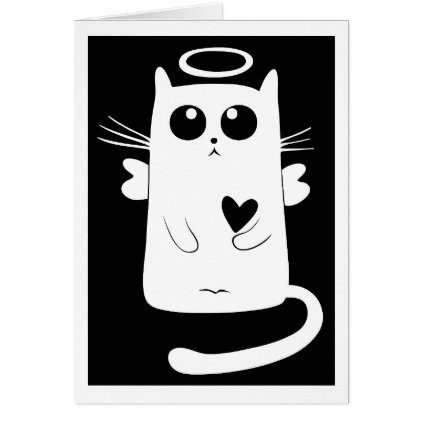 Angelic Kitty White Card