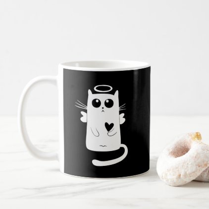 Angelic Kitty White Coffee Mug