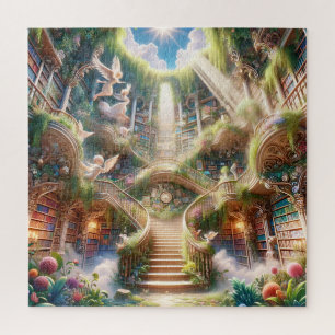 Angelic Library Stairway to Enlightenment Jigsaw Puzzle