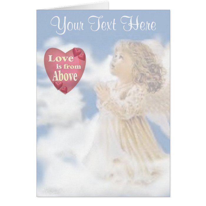 Angelic Love Is Above Greeting Cards