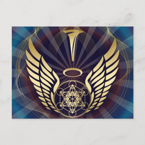 Angelic_ Merkaba_Metatron cube Postcard