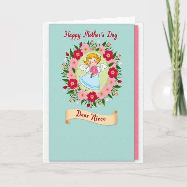 Angelic Mothers Day Niece Card (Front)