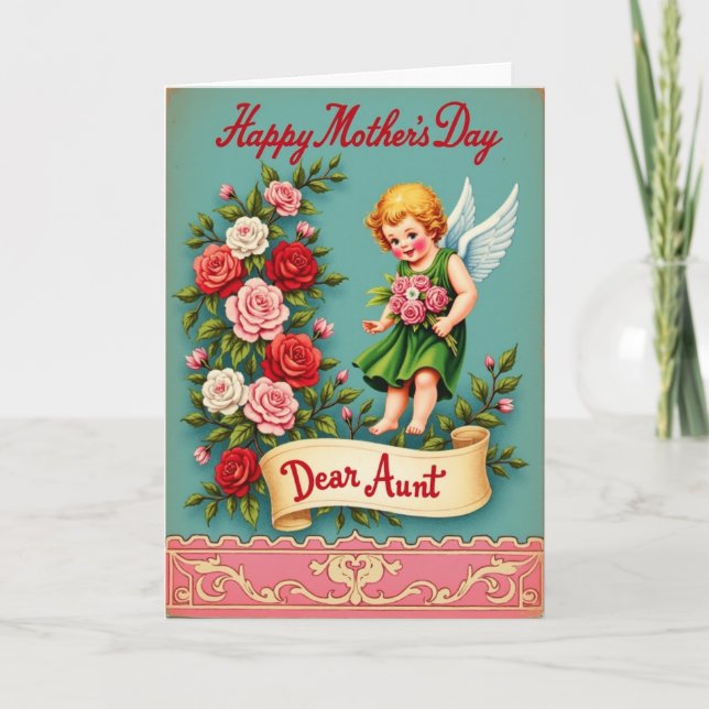 Angelic Mothers Day Roses Card (Front)