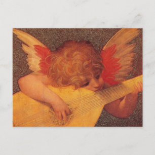 Angelic Musician Christmas Holiday Postcard
