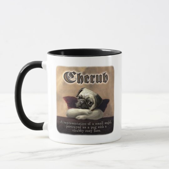 Angelic Pug Cherub Gift Items Mug