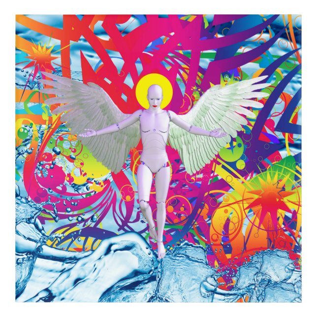 Angelic Robot Acrylic Print (Front)