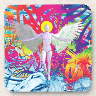 Angelic Robot Beverage Coaster