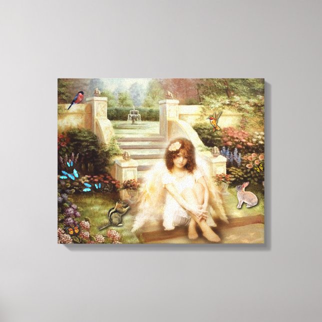 Angelic Serenity Prayer Canvas Prints (Front)