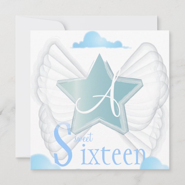 Angelic Star Sweet Sixteen Invitation- Cust. Invitation (Front)