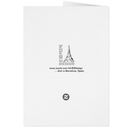 Angelic Statue Barcelona, Spain Blank Card (Back)