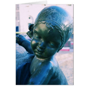 Angelic Statue Barcelona, Spain Blank Card