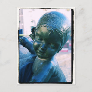 Angelic Statue - Barcelona, Spain Postcard