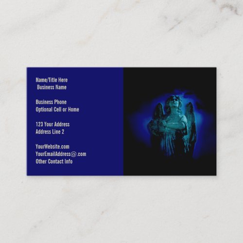 Angelic Statue Guardian Angel Business Cards