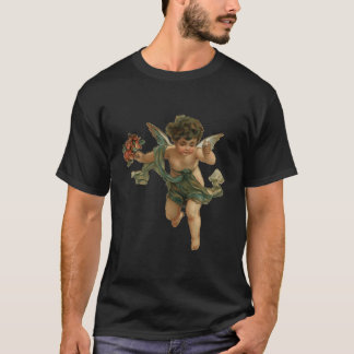Angelic Vintage Cherub Flowers T-Shirt