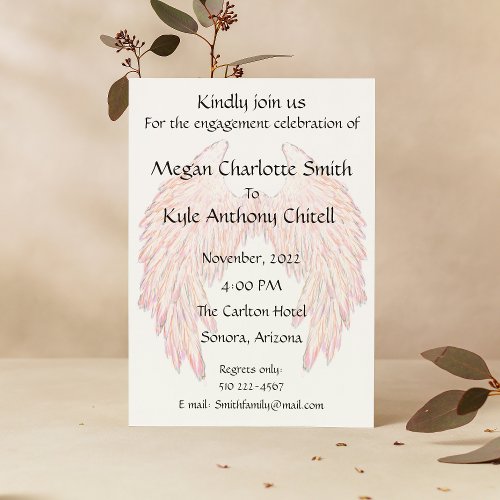 Angelic Wings Invitation