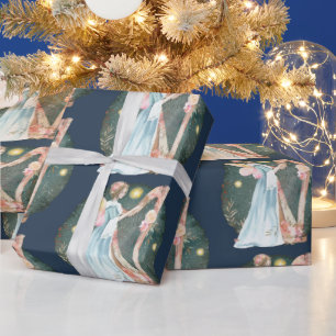 Angelic Winter Music Playing Angel Wrapping Paper