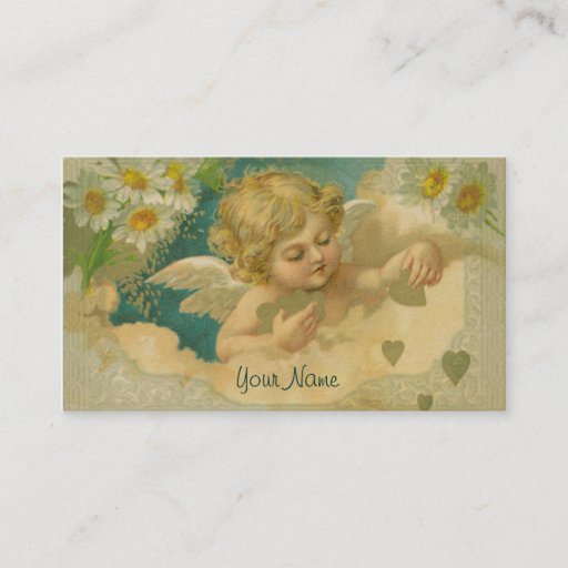 Customizable Angelica Elegant Cherub Business Card
