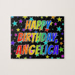 [ Thumbnail: "Angelica" First Name, Fun "Happy Birthday" Jigsaw Puzzle ]
