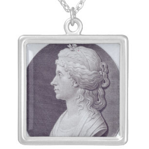 Angelica Kauffman, engraved by J.F Bause Silver Plated Necklace