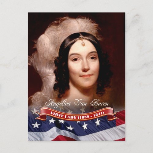 Angelica Van Buren First Lady of the US Postcard