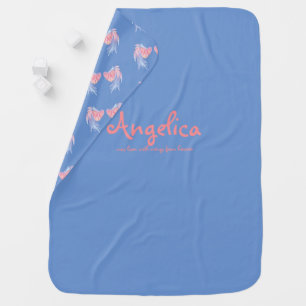 Angelica was born with Angel wings from heaven Bab Baby Blanket