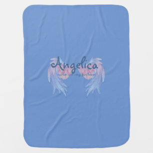 Angelica was born with Angel wings from heaven Bab Baby Blanket