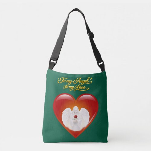 AngelicFaith GoldenHeart Crossbody Bag