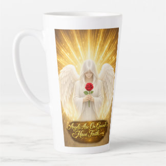AngelicFaith GoldenHeart Latte Mug