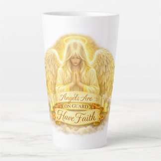 AngelicFaith GoldenHeart Latte Mug