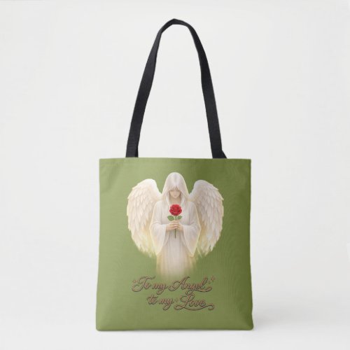 AngelicFaith GoldenHeart Tote Bag