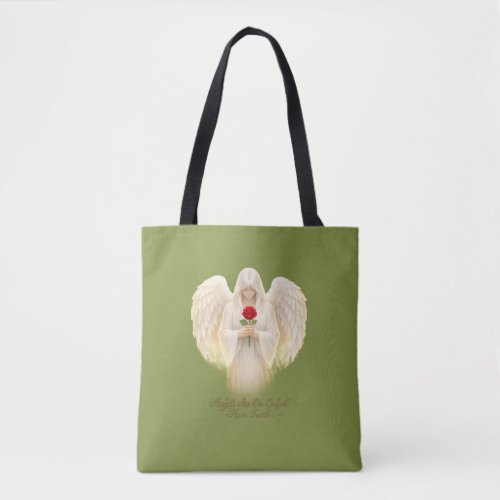 AngelicFaith GoldenHeart Tote Bag