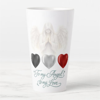 AngelicFaith SilverHeart Latte Mug
