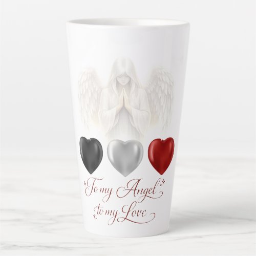 AngelicFaith SilverHeart Latte Mug