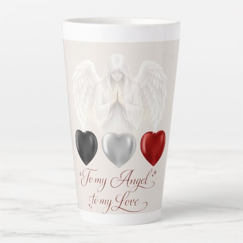 AngelicFaith SilverHeart Latte Mug