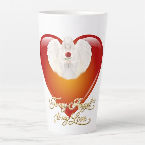 AngelicFaith SilverHeart Latte Mug