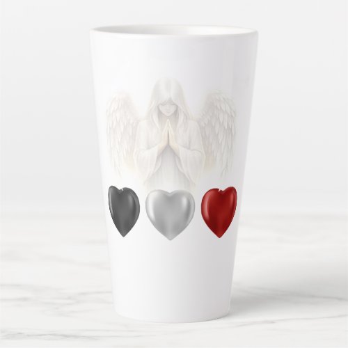 AngelicFaith SilverHeart Latte Mug