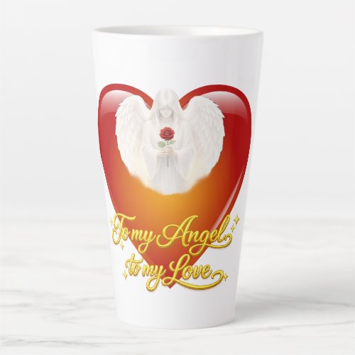 AngelicFaith SilverHeart Latte Mug