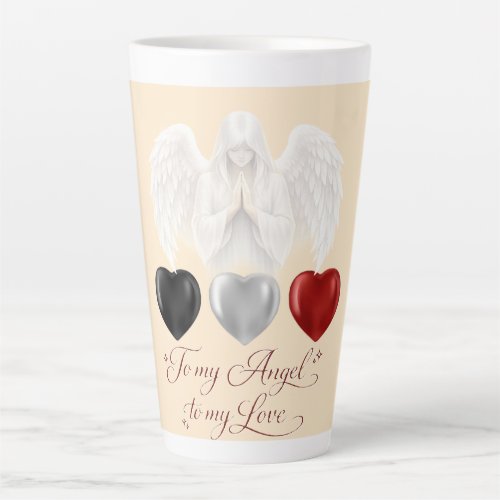 AngelicFaith SilverHeart Latte Mug
