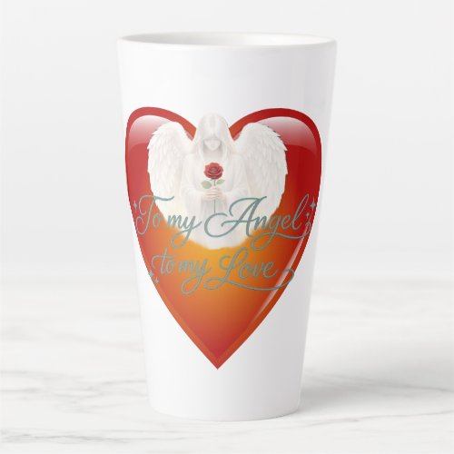 AngelicFaith SilverHeart Latte Mug