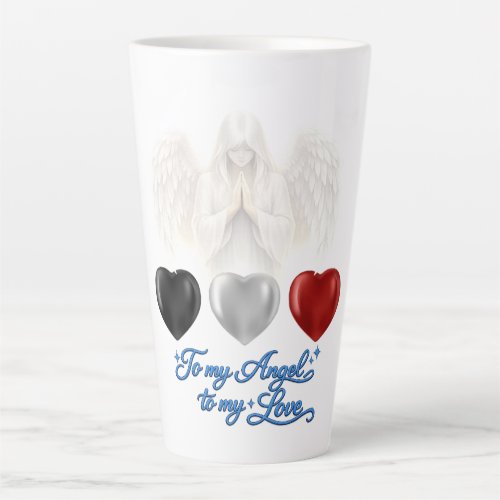 AngelicFaith SilverHeart Latte Mug