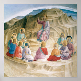 Angelico Sermon On The Mount Vintage Art Poster