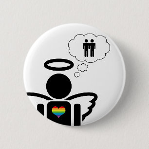 angelicon. boy dreams. pinback button