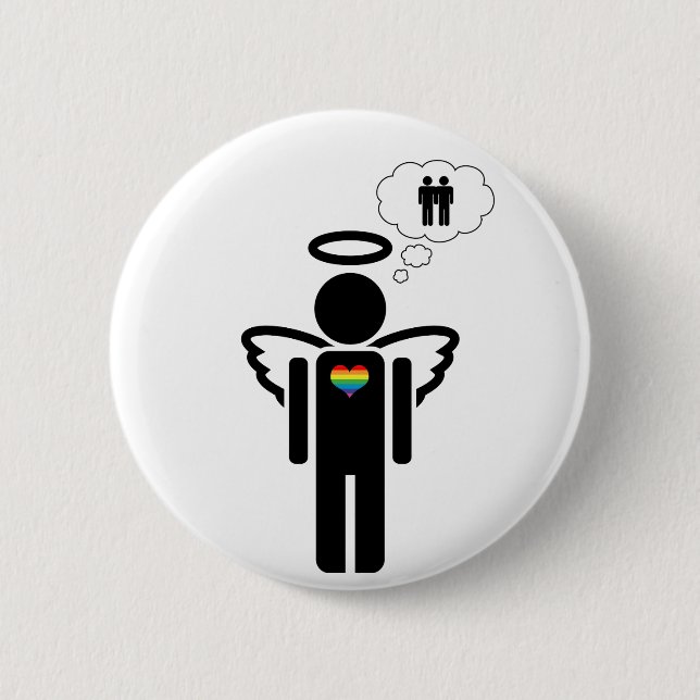 angelicon. boy dreams. pinback button (Front)